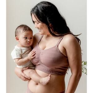 Kindred Bravely Purple Nursing Bra Seamless Comfort